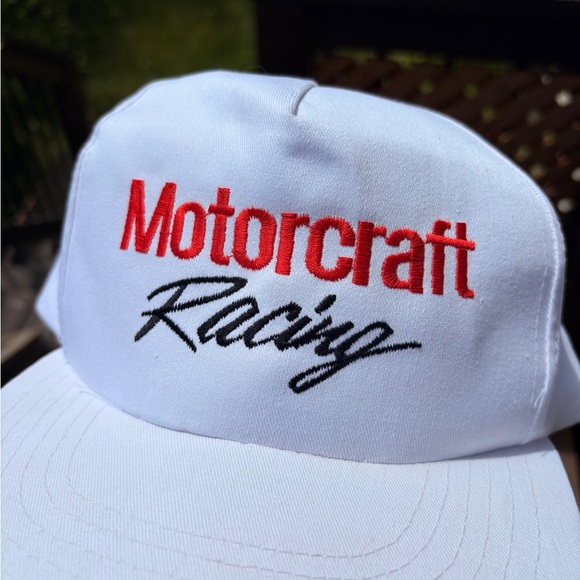 Vintage MOTOCRAFT RACING trucker hat white snapback nascar - Picture 2 of 6